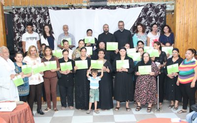 The Coptic Catholic Church honoring some of the graduates of literacy. Cairo,4 September 2018